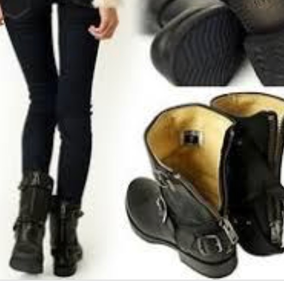 frye veronica back zip boot black